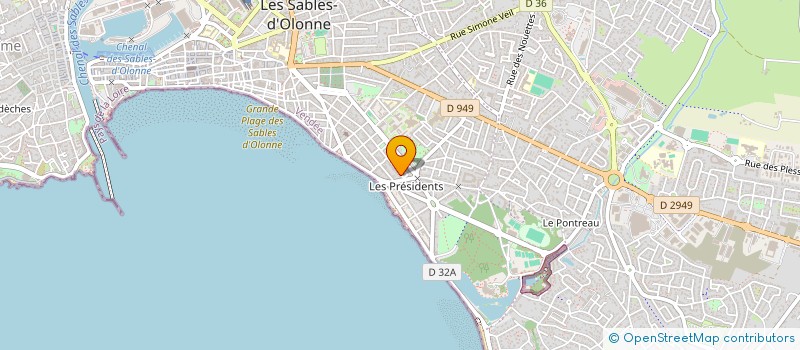 localisation de l'entreprise SYNDICAT DE COPROPRIETE GRANDES ROCHES à LES SABLES D'OLONNE