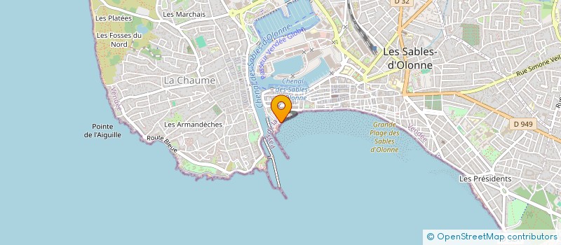 localisation de l'entreprise SYNDICAT DE COPROPRIETE HEBE à LES SABLES D'OLONNE