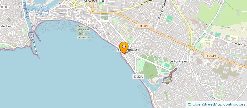 localisation de l'entreprise SYNDICAT DE COPROPRIETE HEURES CALMES à LES SABLES D'OLONNE