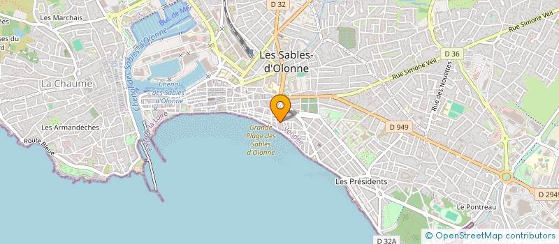 localisation de l'entreprise SYNDICAT DE COPROPRIETE IMMEUBLE CASTEL à LES SABLES D'OLONNE