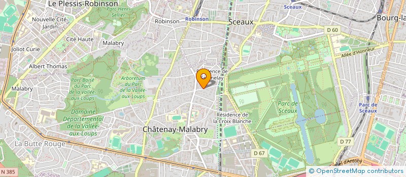 localisation de l'entreprise SYNDICAT DE COPROPRIETE JEAN JAURES  CHATENAY-MALABRY