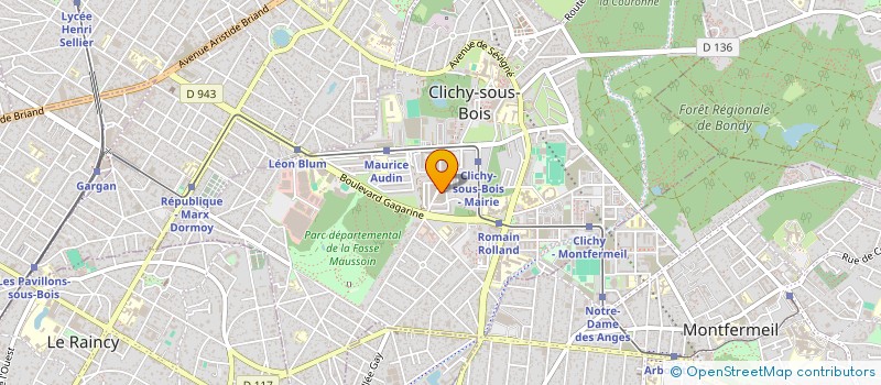 localisation de l'entreprise SYNDICAT DE COPROPRIETE L'ETOILE DU CHENE POINTU BATIMENT 11 à CLICHY-SOUS-BOIS