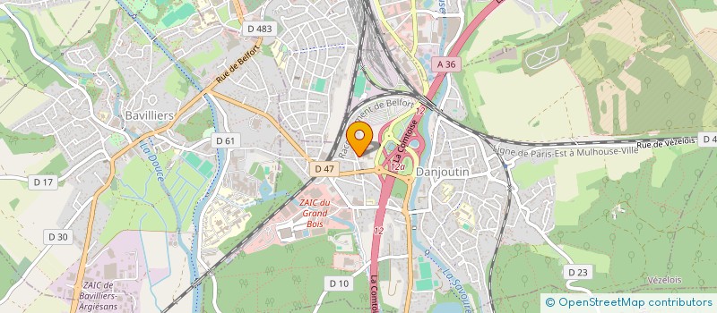 localisation de l'entreprise SYNDICAT DE COPROPRIETE LA BAUME à DANJOUTIN