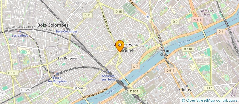 localisation de l'entreprise SYNDICAT DE COPROPRIETE LA MARNE  ASNIERES-SUR-SEINE