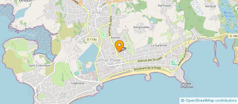 localisation de l'entreprise SYNDICAT DE COPROPRIETE LE CLOS  CARNAC