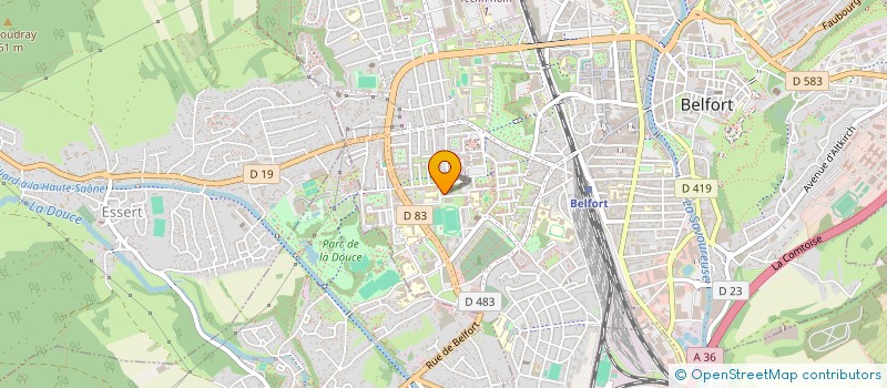 localisation de l'entreprise SYNDICAT DE COPROPRIETE LES BARRES A à BELFORT