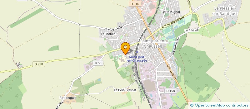 localisation de l'entreprise SYNDICAT DE COPROPRIETE MADELEINE BLIN  SAINT-JUST-EN-CHAUSSEE