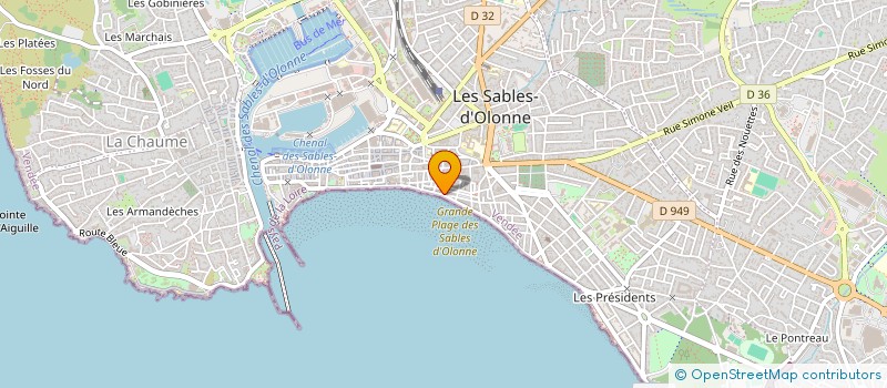 localisation de l'entreprise SYNDICAT DE COPROPRIETE OCEAN à LES SABLES D'OLONNE