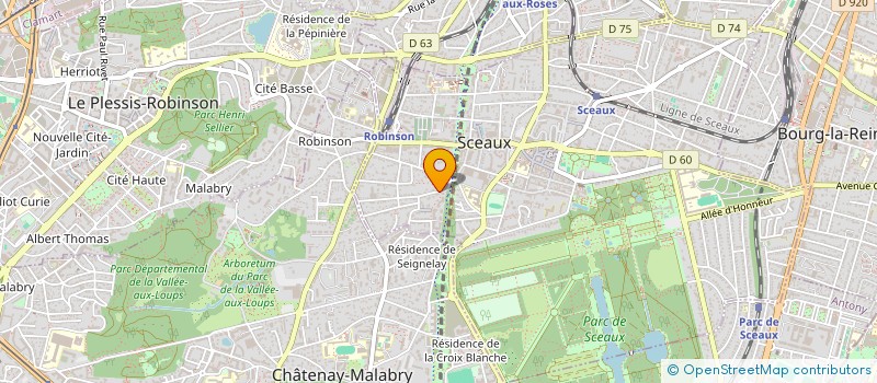 localisation de l'entreprise SYNDICAT DE COPROPRIETE PIERRE CURIE à SCEAUX