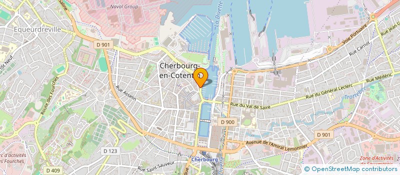 localisation de l'entreprise SYNDICAT DE COPROPRIETE QUAI DE CALIGNY  CHERBOURG-EN-COTENTIN