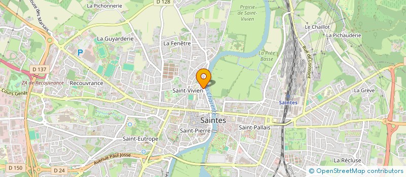 localisation de l'entreprise SYNDICAT DE COPROPRIETE RES BOIS D AMOUR  SAINTES