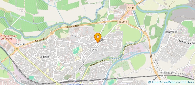 localisation de l'entreprise SYNDICAT DE COPROPRIETE RESIDENCE CAP AFFAIRES CARCASSONNE  CARCASSONNE