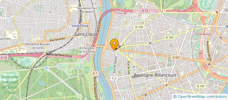 localisation de l'entreprise SYNDICAT DE COPROPRIETE RHIN DANUBE  BOULOGNE-BILLANCOURT