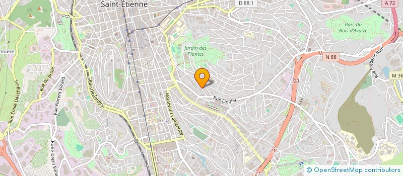 localisation de l'entreprise SYNDICAT DE COPROPRIETE ROZIER  SAINT-ETIENNE