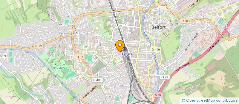 localisation de l'entreprise SYNDICAT DE COPROPRIETE RUE HOCHE à BELFORT