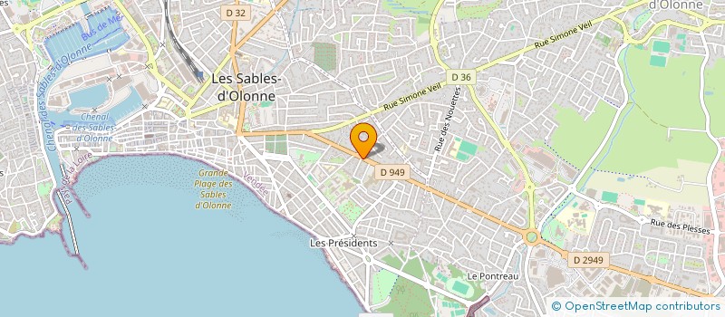 localisation de l'entreprise SYNDICAT DE COPROPRIETE VARECH à LES SABLES D'OLONNE