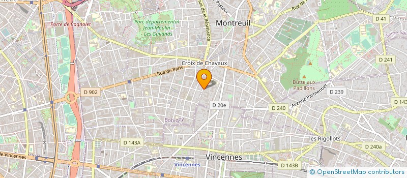 localisation de l'entreprise SYNDICAT DE COPROPRIETE VINCENNES à MONTREUIL