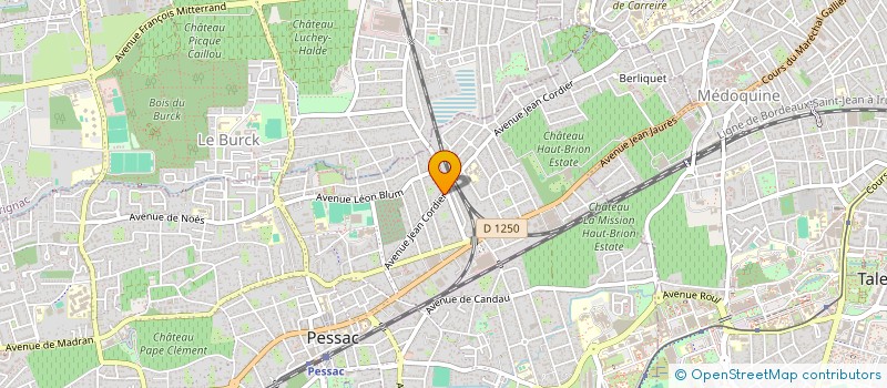 localisation de l'entreprise SYNDICAT DE DEFENSE DES INTERETS DE QUARTIER ET COMITE DES FETES DE BIENFAISANCE LES ECHOPPES LE VALLON à PESSAC