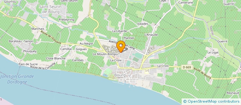 localisation de l'entreprise SYNDICAT DE GESTION DES BASSINS VERSANTS MORON, BLAYAIS, VIRVEE ET RENAUDIERE à BOURG