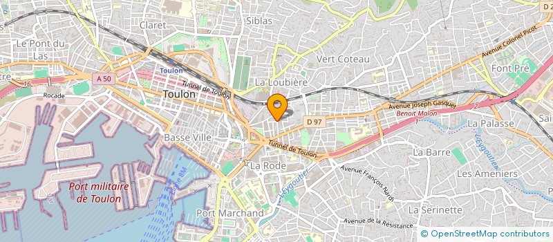 localisation de l'entreprise SYNDICAT DE LA COPROPRIETE DU 9 RUE DU DOCTEUR MARTINENQ  TOULON