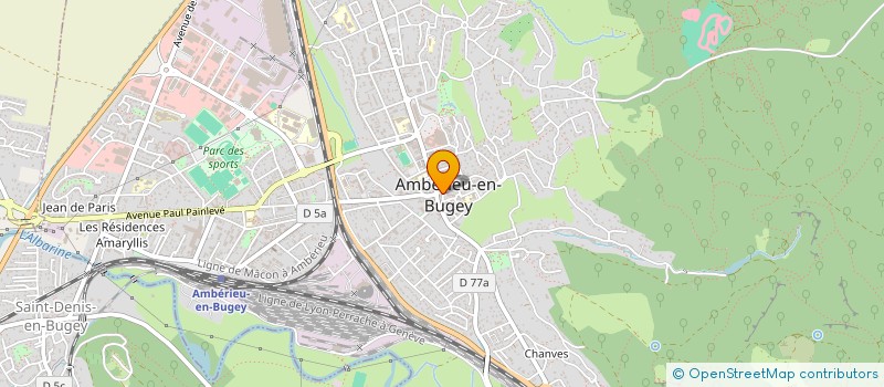 localisation de l'entreprise SYNDICAT DE LA RIVIERE D'AIN AVAL ET DE SES AFFLUENTS à AMBERIEU-EN-BUGEY