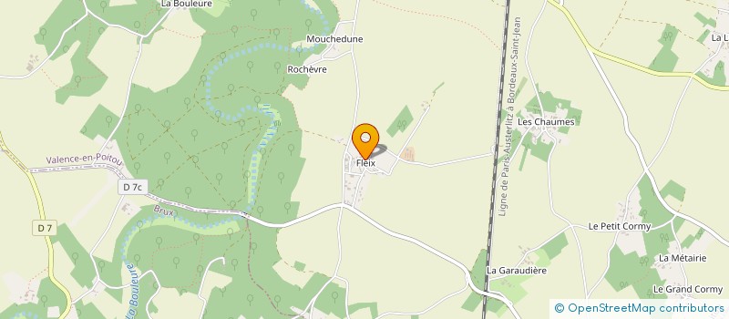 localisation de l'entreprise SYNDICAT DE LA VALLEE DE LA BOULEURE  VALENCE-EN-POITOU