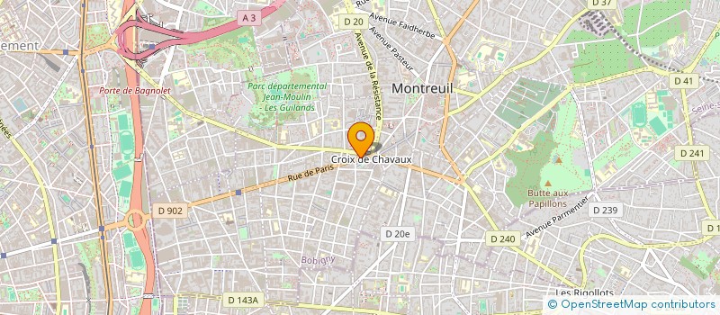 localisation de l'entreprise SYNDICAT DE L’ENCADREMENT DES COMMUNES DU MONTREUIL - ROSNY 93 EST ENSEMBLE à MONTREUIL
