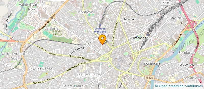 localisation de l'entreprise SYNDICAT DE TRANSPORT D'EAU POTABLE DE L'OUEST DE LIMOGES à LIMOGES