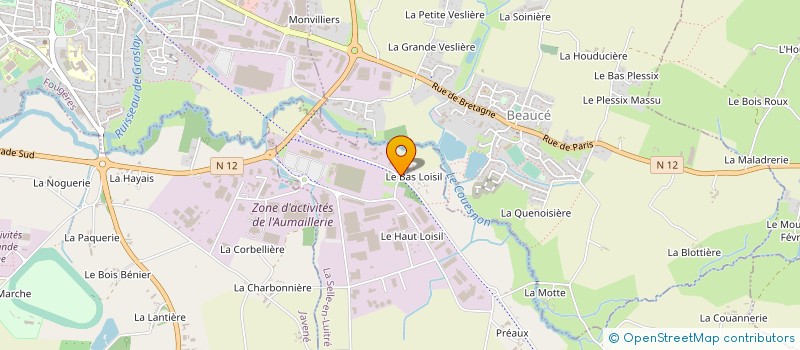 localisation de l'entreprise SYNDICAT DE VOIRIE DU CANTON DE FOUGERES NORD à LA SELLE-EN-LUITRE