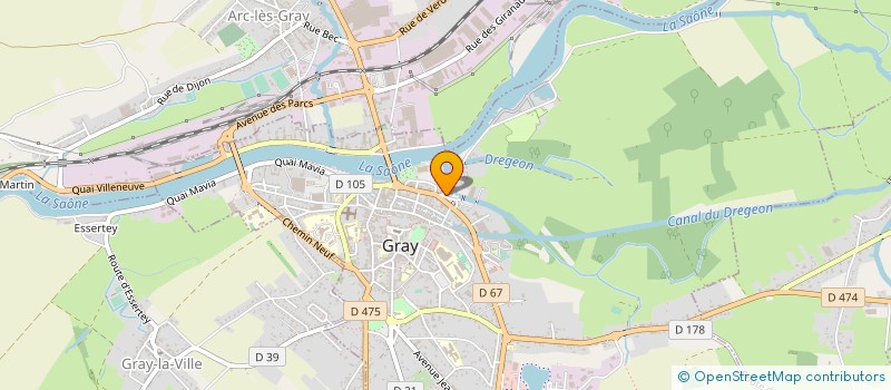 localisation de l'entreprise SYNDICAT DE VOIRIE DU VAL DE SAONE à GRAY
