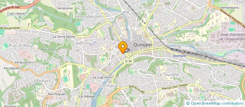 localisation de l'entreprise SYNDICAT DEPARTEM BOUCHERS FINISTERE à QUIMPER