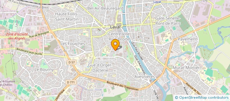 localisation de l'entreprise SYNDICAT DEPARTEMENTAL CGT DES SALARIES DU SECTEUR DES ACTIVITES POSTALES ET DE TELECOMMUNICATIONS DE LA MAYENNE à LAVAL