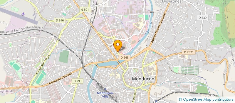 localisation de l'entreprise SYNDICAT DEPARTEMENTAL CGT DES SALARIES INTERVENANT AUPRES DES PARTICULIERS à MONTLUCON