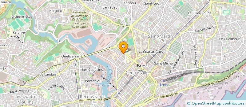 localisation de l'entreprise SYNDICAT DEPARTEMENTAL CGT-FO DES ORGANISMES SOCIAUX DIVERS ET DIVERS à BREST