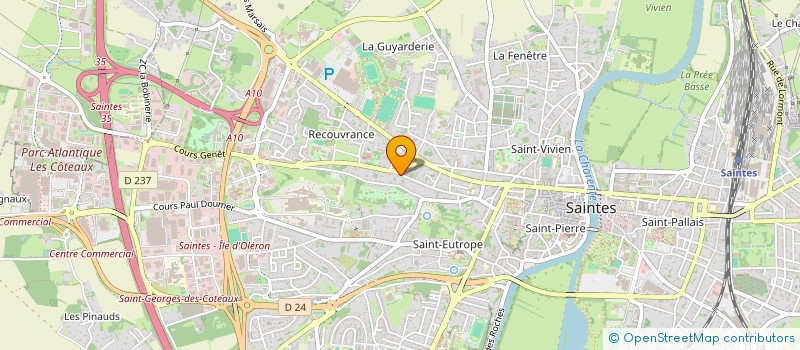localisation de l'entreprise SYNDICAT DEPARTEMENTAL D'ELECTRIFICATION ET EQUIPEMENT RURAL à SAINTES