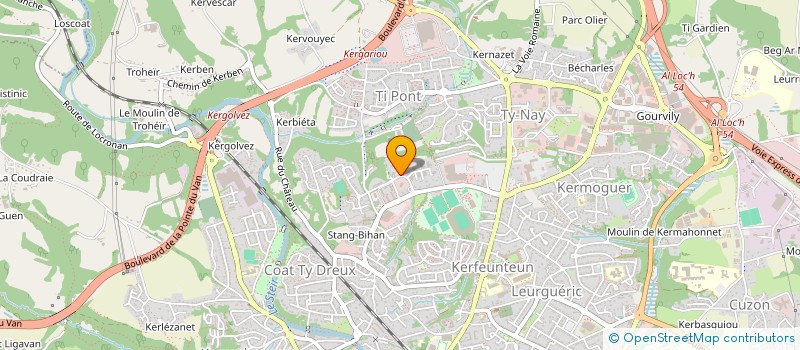 localisation de l'entreprise SYNDICAT DEPARTEMENTAL D ENERGIE ET D EQUIPEMENT DU FINISTERE à QUIMPER