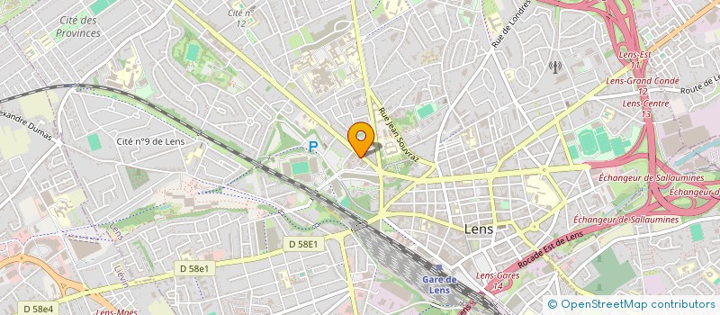 localisation de l'entreprise SYNDICAT DEPT CFDT DES SVCES DE SANTE ET SVCES SOCIAUX DU P DE C  LENS