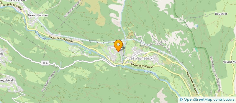 localisation de l'entreprise SYNDICAT DES ACCOMPAGNATEURS SPECIALISES EN GEOLOGIE ALPINE  LES VIGNEAUX
