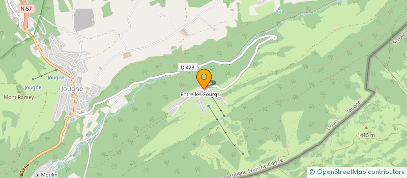 localisation de l'entreprise SYNDICAT DES AQUACULTEURS DE FRANCHE COMTE BOURGOGNE  JOUGNE