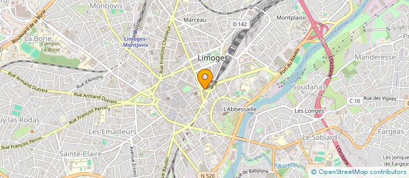 localisation de l'entreprise SYNDICAT DES ARTISANS TAXIS DE HAUTE VIENNE à LIMOGES