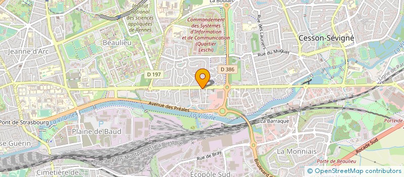 localisation de l'entreprise SYNDICAT DES BIOLOGISTES DE BRETAGNE  CESSON-SEVIGNE