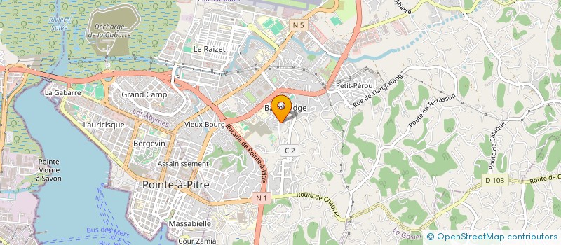 localisation de l'entreprise SYNDICAT DES BOUCHERS CHARCUTIERS ET DES METIERS DE LA VIANDE à LES ABYMES