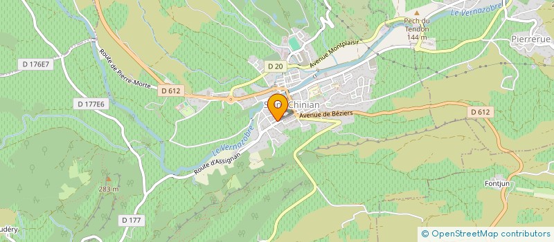 localisation de l'entreprise SYNDICAT DES CHASSEURS ET PROPRIETAIRES  SAINT-CHINIAN