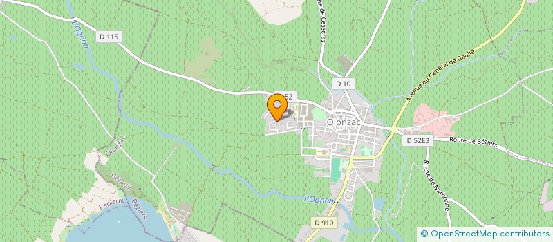 localisation de l'entreprise SYNDICAT DES CHASSEURS ET PROPRIETAIRES 'LA DIANE OLONZAGAISE'  OLONZAC