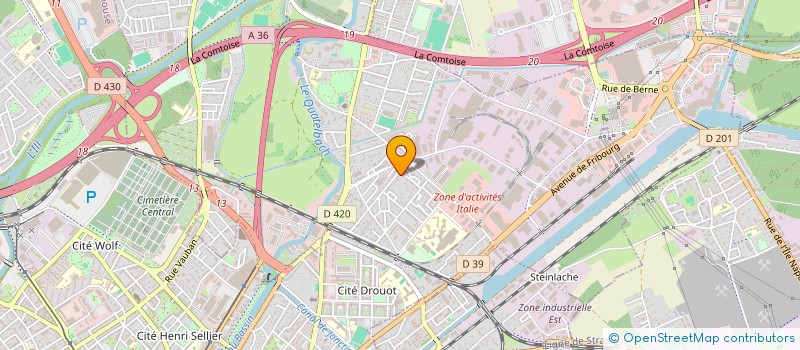 localisation de l'entreprise SYNDICAT DES COPROP RESIDENCE LE FARMER  ILLZACH