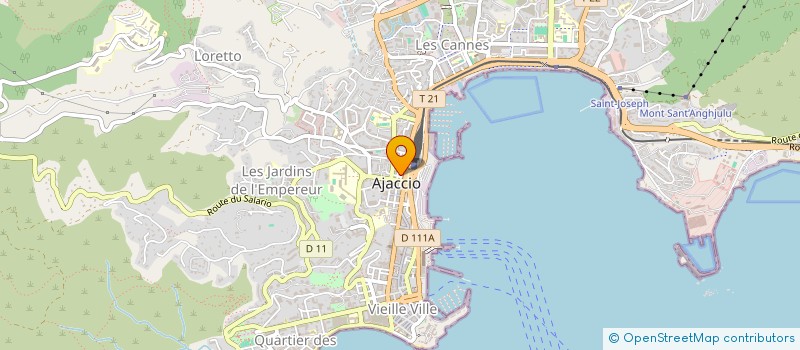 localisation de l'entreprise SYNDICAT DES COPROPIETAIRES LES COLLINES DU SALARIO  AJACCIO