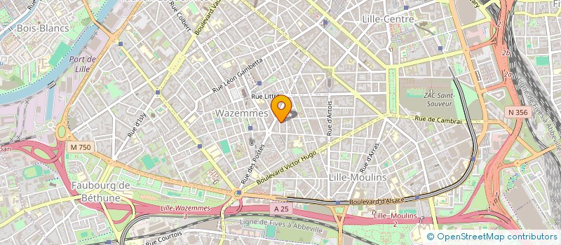 localisation de l'entreprise SYNDICAT DES COPROPRIETAIRES 5 RUE CHEVREUL à LILLE
