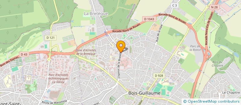 localisation de l'entreprise SYNDICAT DES COPROPRIETAIRES 648 CHEMIN DE LA BRETEQUE à BOIS-GUILLAUME