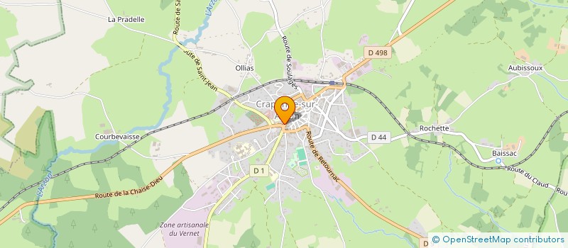 localisation de l'entreprise SYNDICAT DES COPROPRIETAIRES BELLEVILLE  CRAPONNE-SUR-ARZON