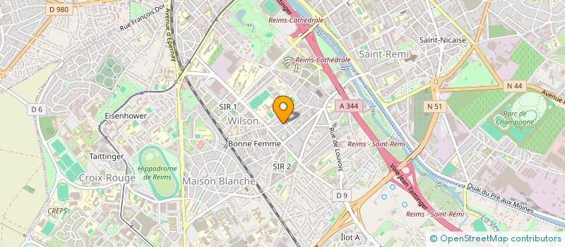 localisation de l'entreprise SYNDICAT DES COPROPRIETAIRES DE LA RESIDENCE AURORE  REIMS